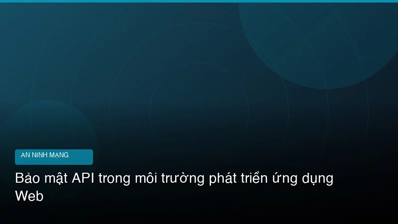 Bảo mật API trong môi trường phát triển ứng dụng Web